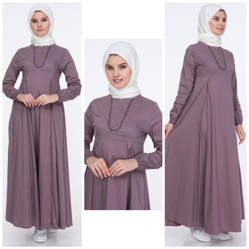 NWT Muslim Abaya Long Sleeves Maxi Dress Turkey
